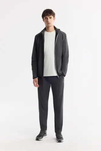 Мужской антрацитовый Relaxed Fit с эластичной талией и шнурком - 7