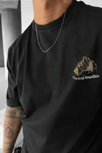 Мужской Arid Mountain Черный Oversize Salas Boyfriend T-Shirt-Черный - 4