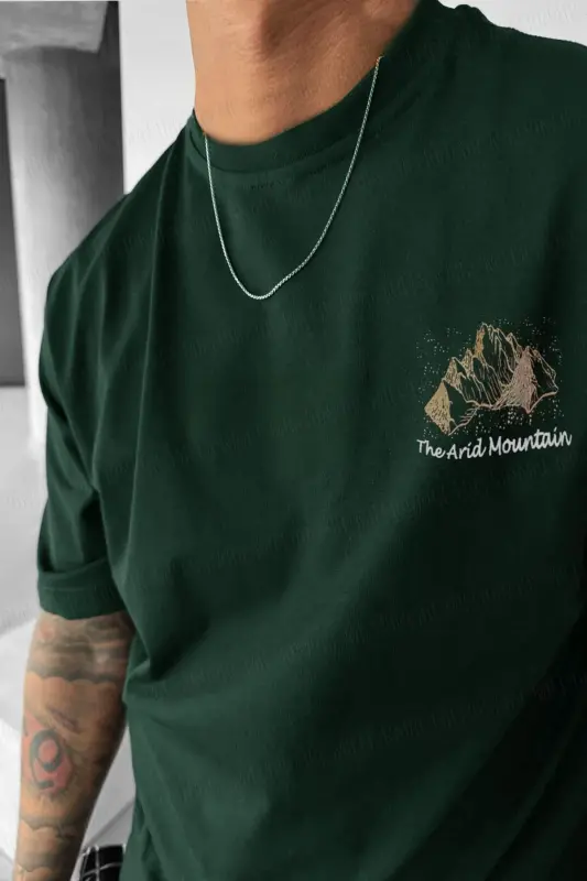 Мужской Arid Mountain Зеленый Oversize Salas Boyfriend T-Shirt-Зеленый - 3