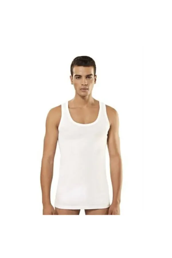 Мужской белый 3-пакетный классический топ-майка ELF568T0102CCM3 - 6