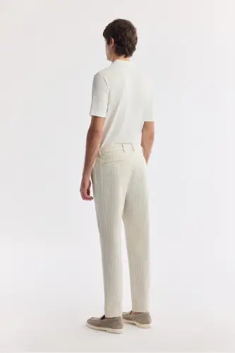 Мужской бежевый Relaxed Fit классический пояс вискозный смесовый - 3