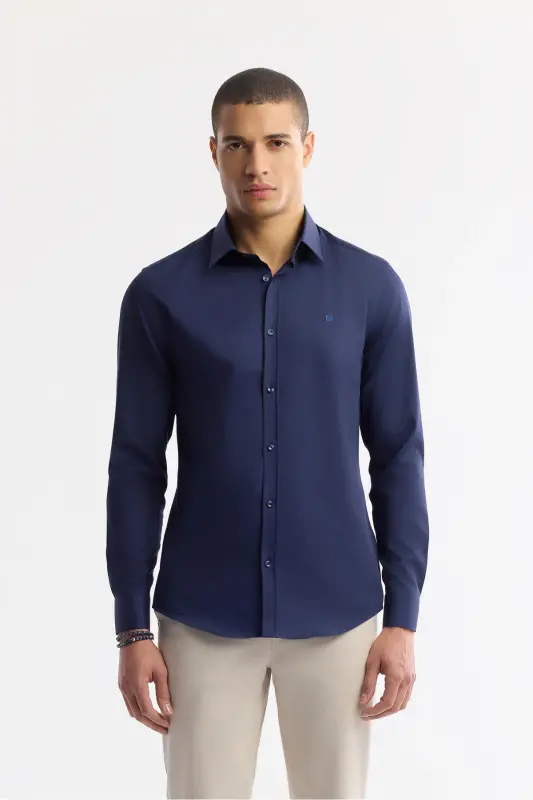 Мужской бежевый Slim Fit классический пояс хлопковый мягкий на ощупь - 6
