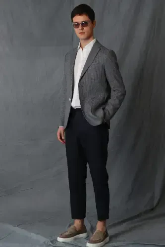 Мужской блейзер Cosı Sport Slim Fit темно-синий - 5