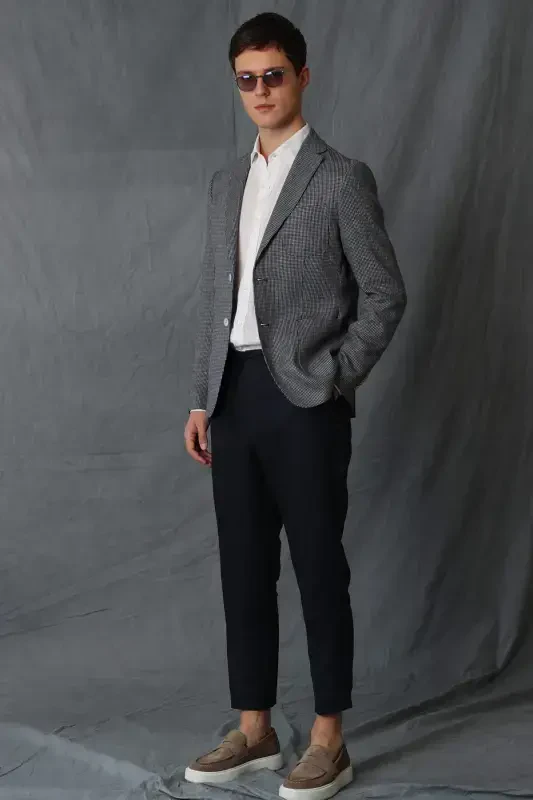 Мужской блейзер Cosı Sport Slim Fit темно-синий - 5