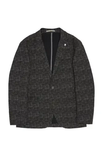 Мужской Блейзер Slim Fit, узкого кроя, цвета хаки, с моно-воротником и узором 