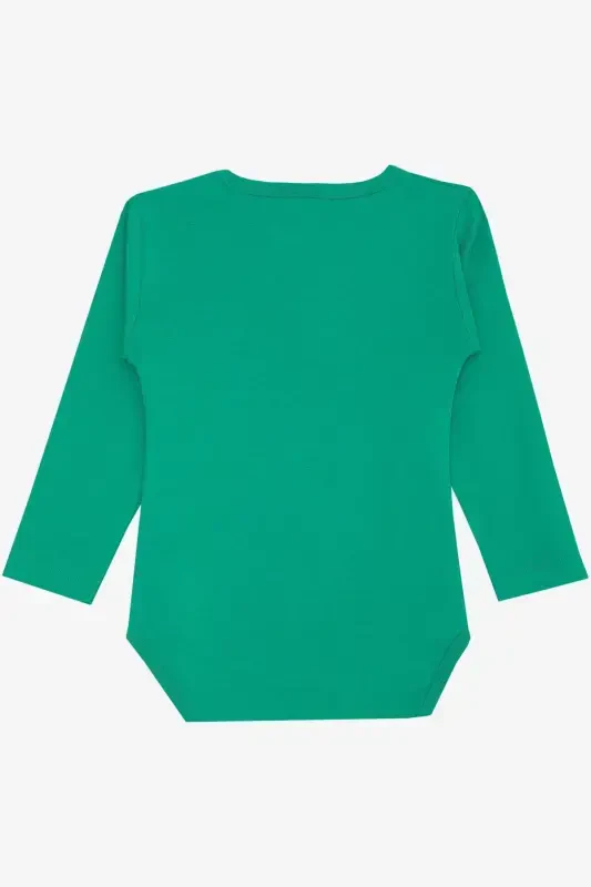 Мужской боди с кнопками, с принтом котенка-художника, 9 месяцев - 3 года, зелено-зеленый - 2