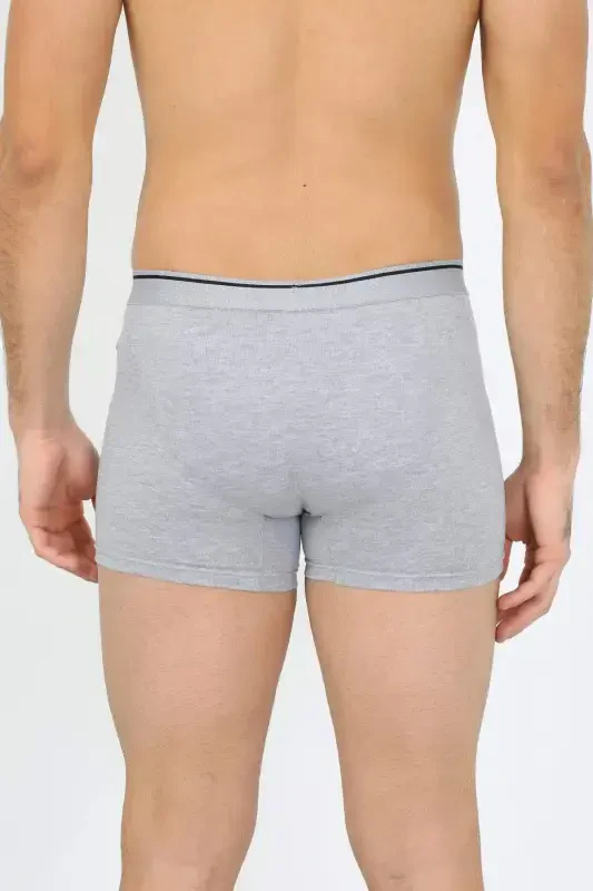 Мужской Большой Размер Хлопковый Боксер с Лайкрой Серый 40134 - 5