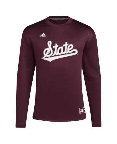 Мужской бордовый свитшот Mississippi State Bulldogs Reverse Retro Baseball Script - бордовый - 3