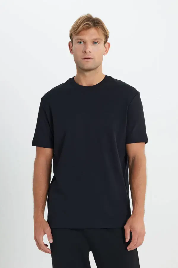 Мужской черный 100% хлопок Modern Fit обычный крой Bis - 1