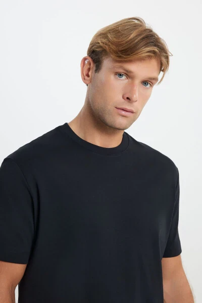 Мужской черный 100% хлопок Modern Fit обычный крой Bis - 4