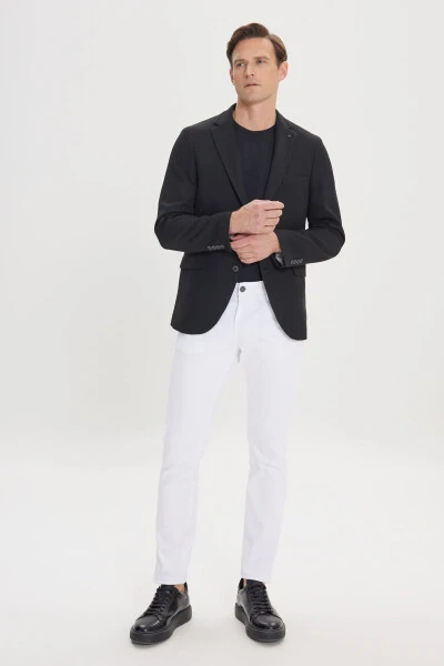 Мужской Черный 360 Градусов Эластичный Slim Fit D - 2