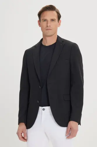 Мужской Черный 360 Градусов Эластичный Slim Fit D 