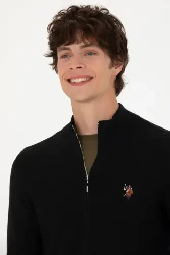 Мужской Черный Basic Трикотаж Кардиган 50268938-VR046-142329 - U.S. POLO ASSN. (1)