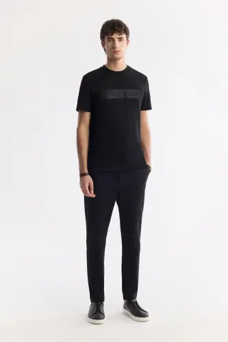 Мужской черный Slim Fit классический пояс хлопковый мягкий Tu 