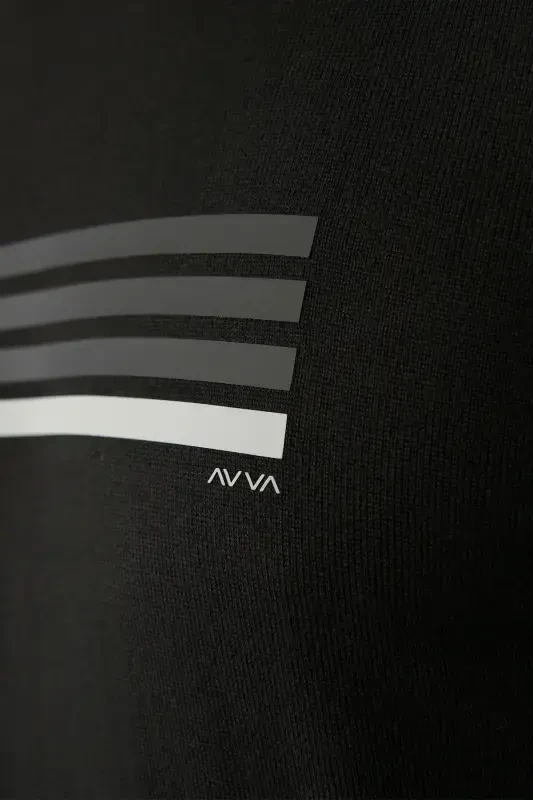 Мужской черный трикотажный свитер с воротником-гольфом - 5