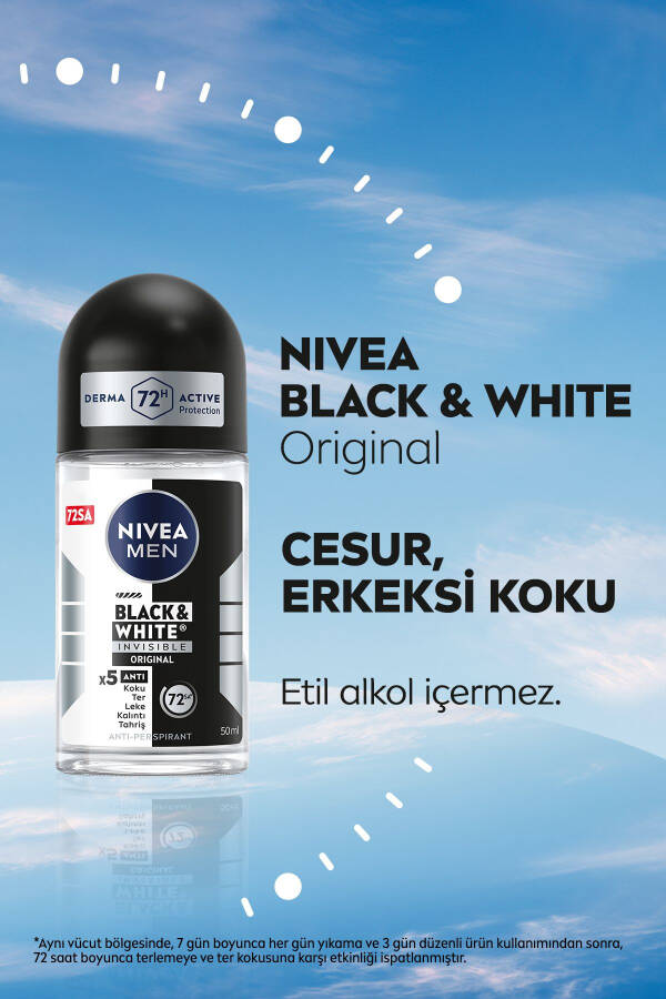 Мужской дезодорант-стик Men Deep Beat 50ml и Mini Roll-on Black&white Original 25ml - 3