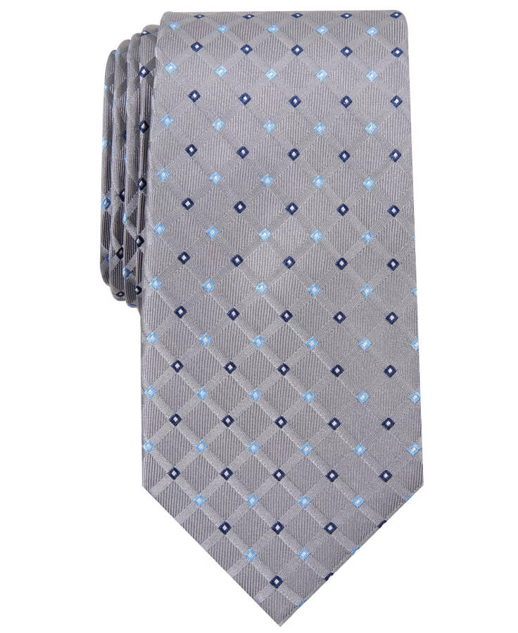 Мужской галстук Linked Neat Tie, созданный для Macy's, серый - 1