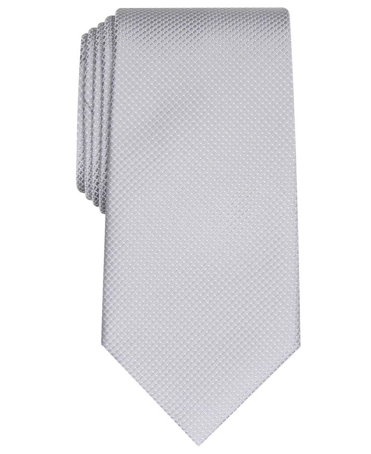 Мужской галстук Parker Classic Grid Tie, созданный для Modazone Steel - 1