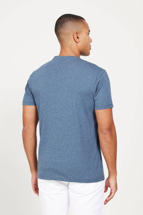 Мужской INDIGO MELANJ-INDIGO MELANJ Комплект из 2 Slim Fit Узкая хлопковая футболка - 7