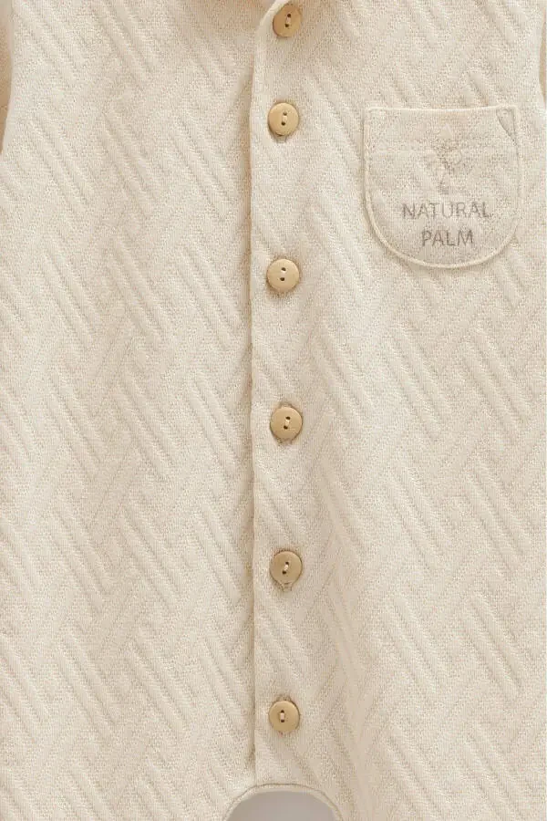 МУЖСКОЙ КОМБИНЕЗОН ДЛЯ МАЛЫША 100% ОРГАНИЧЕСКИЙ ХЛОПОК (1-3, 3-6 МЕСЯЦЕВ С НОСКАМИ 6-9, 9-12 МЕСЯЦЕВ БЕЗ НОСКОВ) - 4