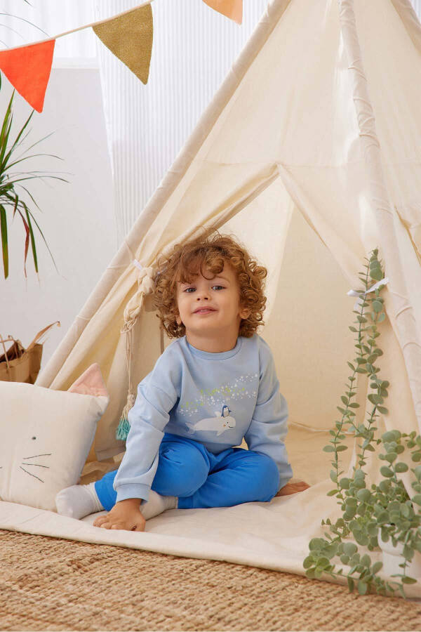 Мужской комплект для новорожденного, синий - 1