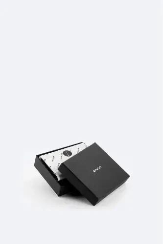 Мужской кожаный кошелек, коричневый, 100% кожа. - 4