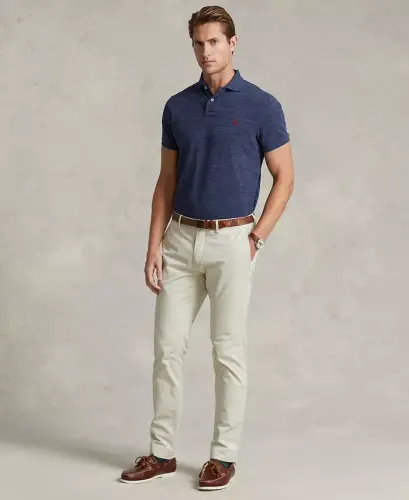 Мужской крой Slim Fit Меш поло-Классический Королевский Гелиотроп - 2
