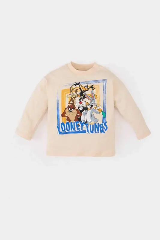 Мужской малыш Looney Tunes Велосипедный вырез Длинный рукав - 2