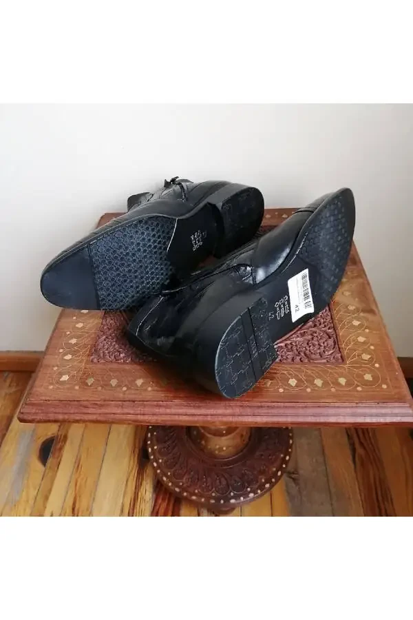 Мужской Натуральная Кожа Черный Крокодил Тиснение Комби Молния - 7