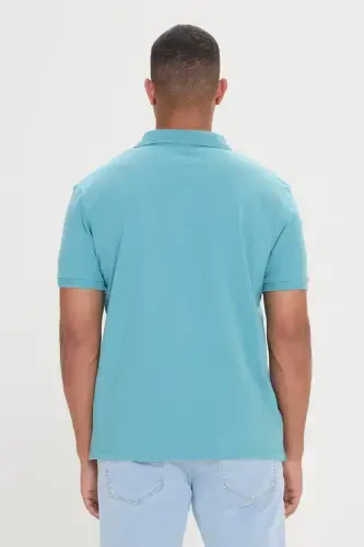 Мужской Нефть 100% Хлопок Несминаемый Пике Поло Воротник Slim Fit Зауженный Футболка - 8