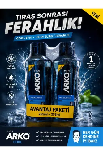 Мужской одеколон после бритья Men Cool 250 мл x 4 шт. - ARKO (1)