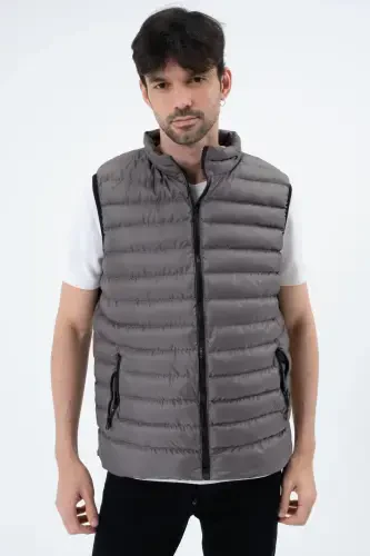 Мужской Пуховик Безрукавка Водонепроницаемый-АНТРАЦИТ - 1