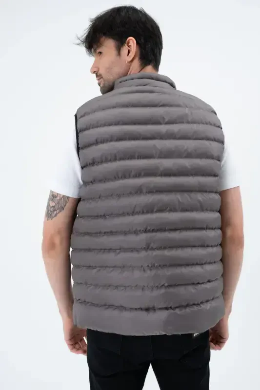 Мужской Пуховик Безрукавка Водонепроницаемый-АНТРАЦИТ - 8