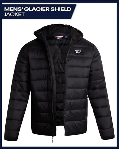 Мужской пуховик Reebok — легкая стеганая куртка Glacier Shield Plus Size для мужчин — утепленные мужские зимние куртки - REEBOK (1)