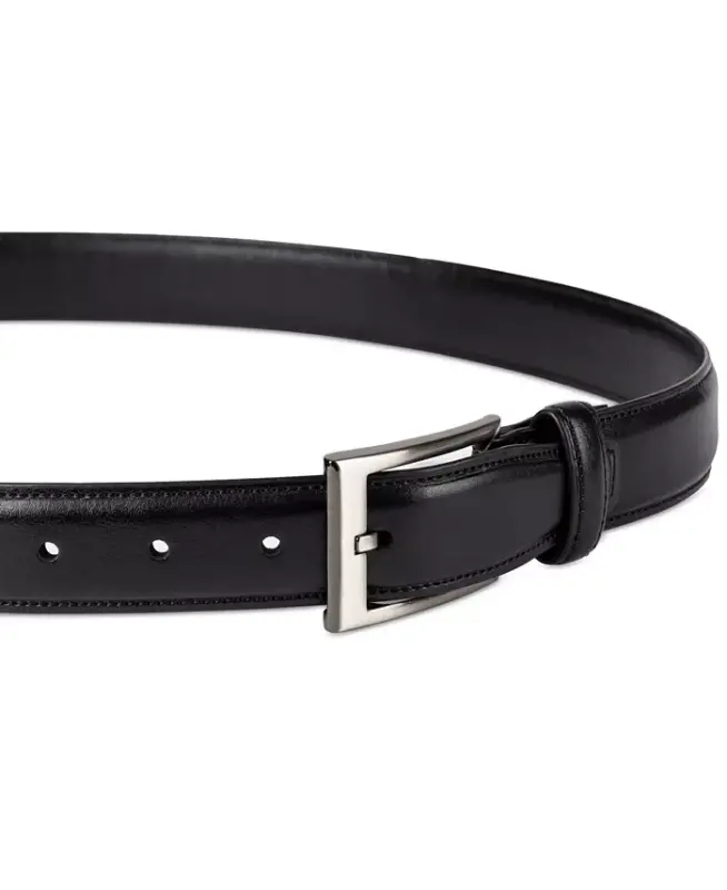 Men's Edge Stitched Belt, Created for Modazone-Black - 4