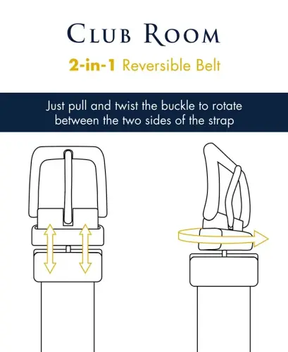 Мужской реверсивный ремень, создан для Modazone — коричневый/черный - 8