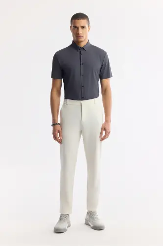 Мужской сломанный белый Slim Fit эластичный пояс Bi Stretc - 1