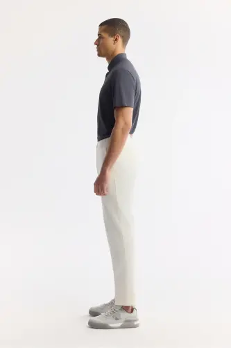 Мужской сломанный белый Slim Fit эластичный пояс Bi Stretc - 3