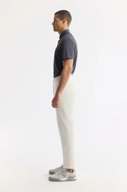 Мужской сломанный белый Slim Fit эластичный пояс Bi Stretc - 3