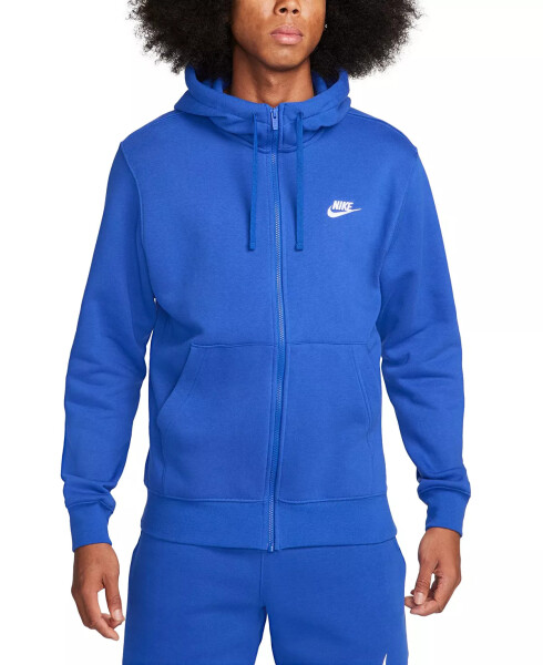 Мужской спортивный свитшот Club Fleece на молнии Game Royal/Game Royal/White - 1