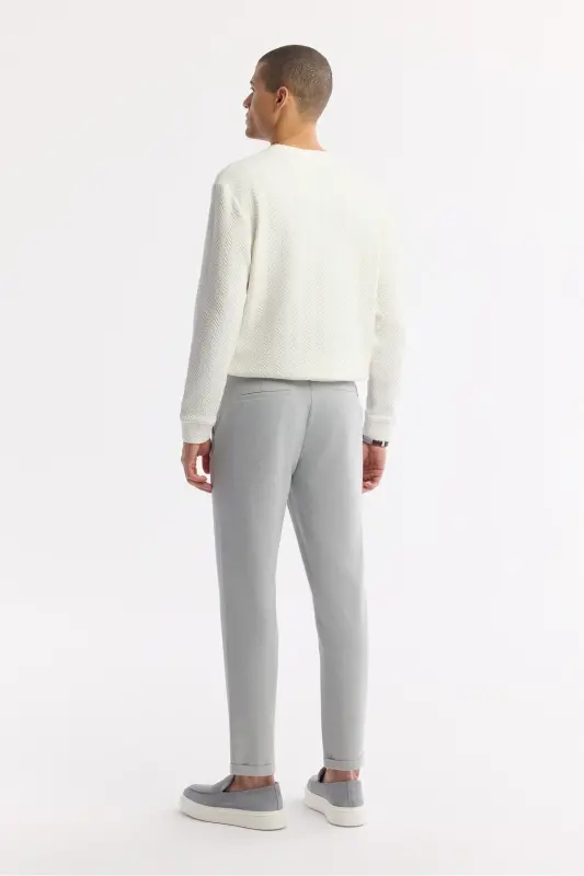 Мужской светло-серый Slim Fit с эластичной талией Bi Stretch C - 3