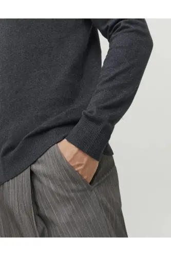 Мужской свитер 12157417-dark-grey-Серый - 4