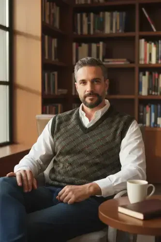 Мужской свитер из стальной вязки в клетку, зимний, толстый, трикотажный, с V-образным вырезом, не пиллирующийся, свитер для папы, обычный - 4