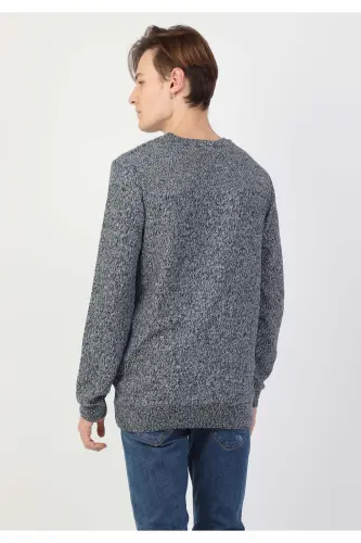 Мужской свитер синего цвета Slim Fit - COLIN'S (1)
