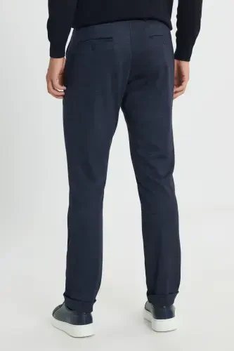 Мужской темно-синий шерстяной приталенный узкий узорчатый Ya - 6