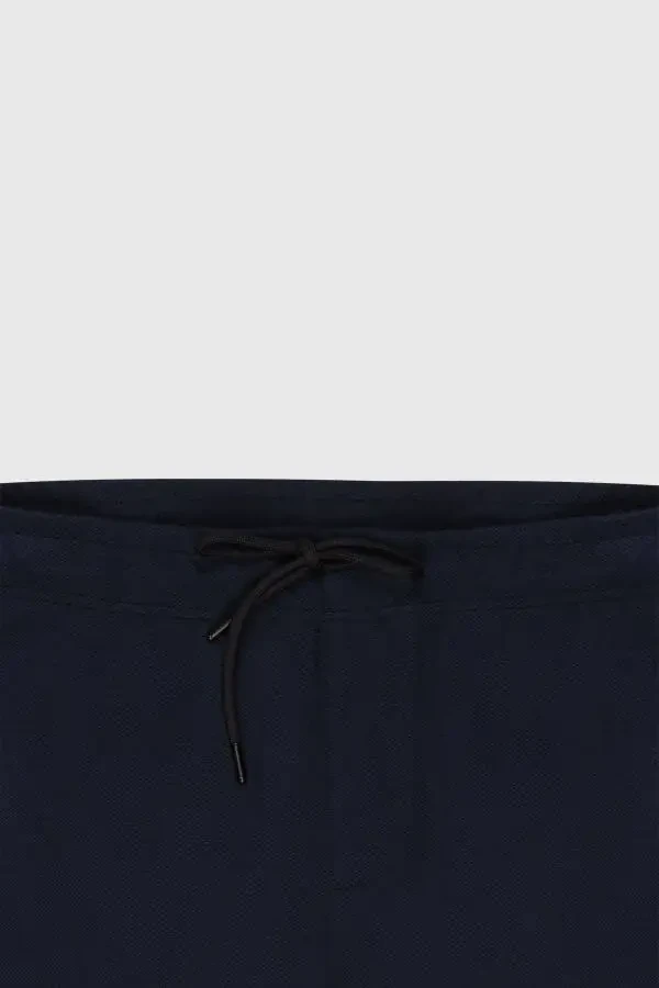 Мужской темно-синий стандартный крой с карманами, эластичный - 8