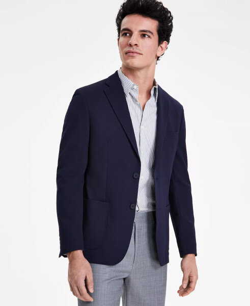 Мужской трикотажный блейзер Slim Fit Navy - 3