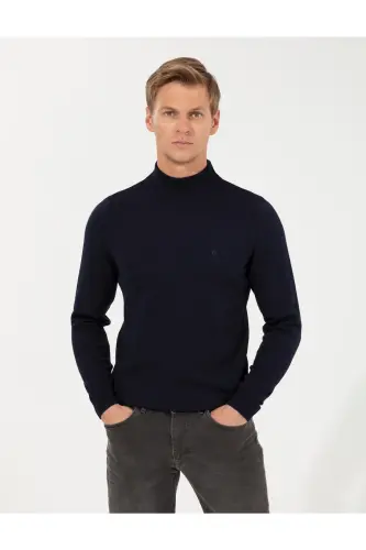 Мужской Трикотажный Полугольф 1465561 Dortmund-046 ЧЕРНЫЙ - PIERRE CARDIN (1)