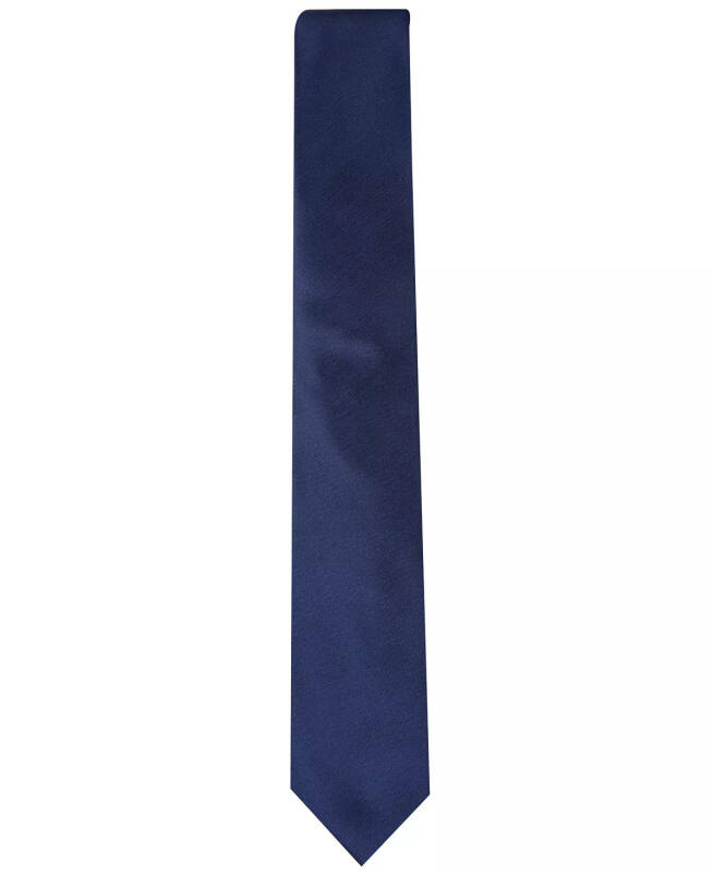 Мужской узкий галстук с текстурой, созданный для Modazone-Navy - 2