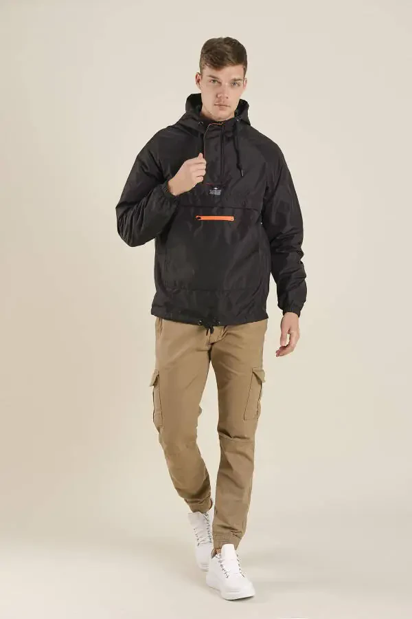 Мужской водонепроницаемый плащ Hilti с карманом, полузастежкой-молнией и подкладкой - 3